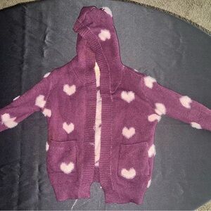 Cozy Purple Heart Hoodie for Kids
